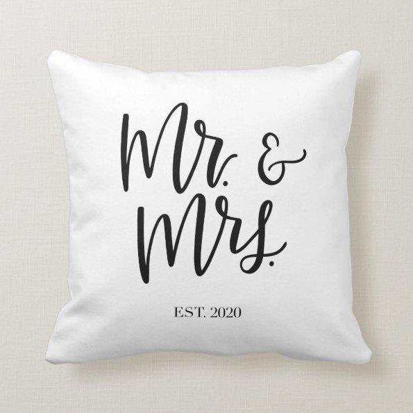 Mr. & Mrs. established 2020 pillow