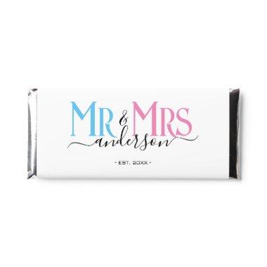 Mr & Mrs Newlywed Wedding Favor Thank You Hershey Bar Favors