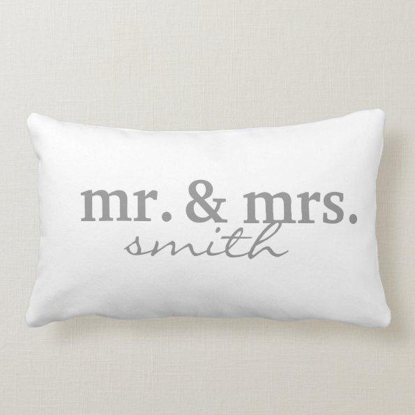 Mr & Mrs Personalized Lumbar Pillow
