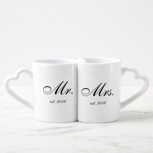 "Mr. & Mrs." Personalized Mug Set