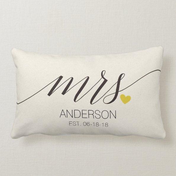 Mr.& Mrs. Personalized Wedding Gift-2 Lumbar Pillow