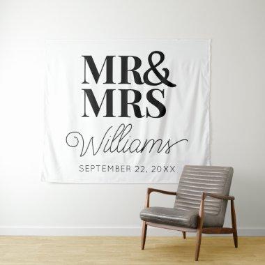 Mr Mrs Wedding  Modern Backdrop