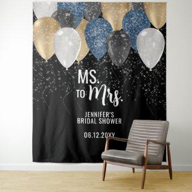 Ms to Mrs Balloon Denim Bridal Shower Backdrop