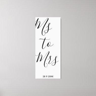 Ms to Mrs bridal shower Poster Canvas Print