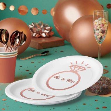 Ms to mrs.  ring paper plates