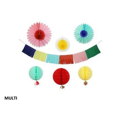 Mulit-Colored Festive Garland Party Kit