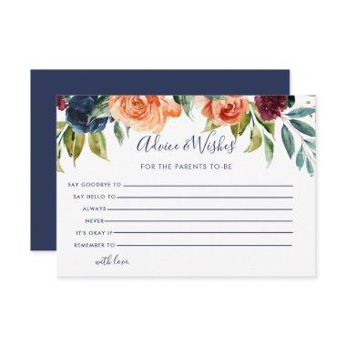 Multicolor Elegant Floral Advice and Wishes Invitations