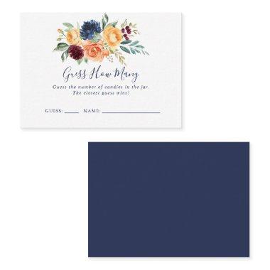 Multicolor Elegant Floral Guess How Many Game Invitations