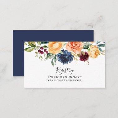 Multicolor Elegant Floral Wedding Gift Registry Enclosure Invitations