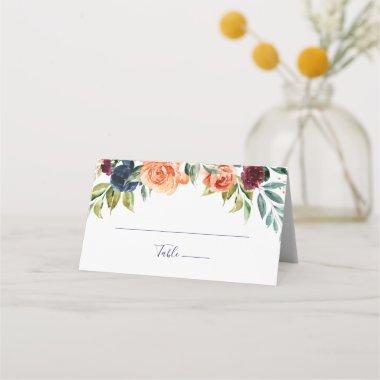 Multicolor Elegant Floral Wedding Place Invitations