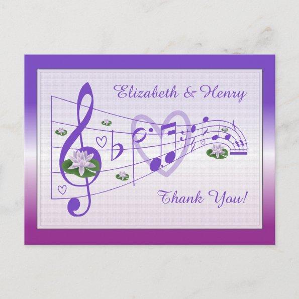 Music and Lotus Blossoms Bridal Shower Invitations