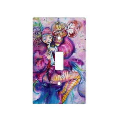 MUSICAL PINK CLOWN LIGHT SWITCH COVER