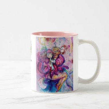 MUSICAL PINK CLOWN Two-Tone COFFEE MUG