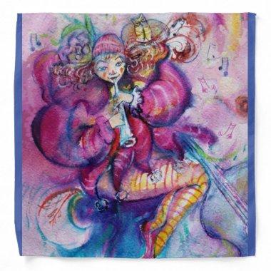 MUSICAL PINK CLOWN WITH OWL BANDANA