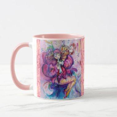 MUSICAL PINK CLOWN WITH OWL MUG