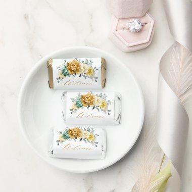 Mustard Yellow Floral Sage Greenery  Hershey's Miniatures