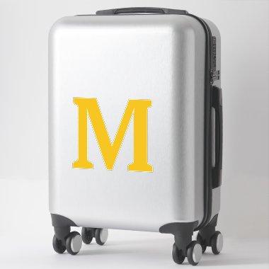 Mustard Yellow Monogram Initials Name Custom Color Sticker