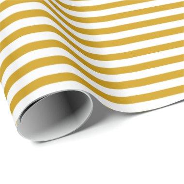 Mustard Yellow | White Stripe Wrapping Paper