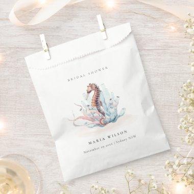Muted Underwater Crab Coral Nautical  Favor Bag