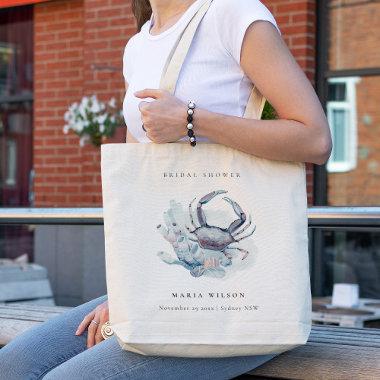 Muted Underwater Crab Coral Nautical  Tote Bag
