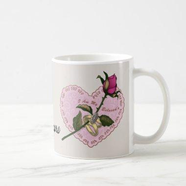 My Beloved Rings Rose custom name  Mug
