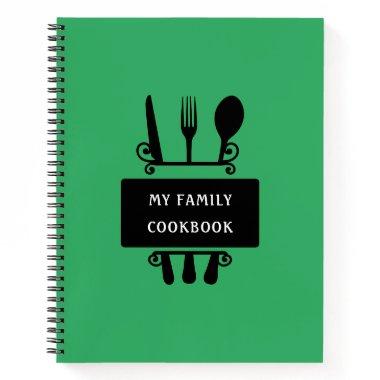 My Family Cookbook Baking Cooking Recipes Notebook