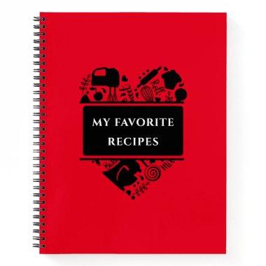 My Favorite Recipes Baking Cooking Recipe Notebook