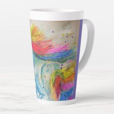 My Horse Rainbow Unicorn Watercolor Latte Mug