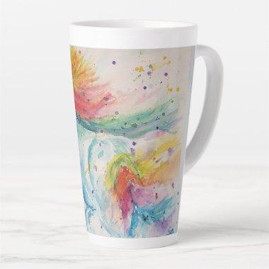 My Horse Rainbow Unicorn Watercolour Latte Mug