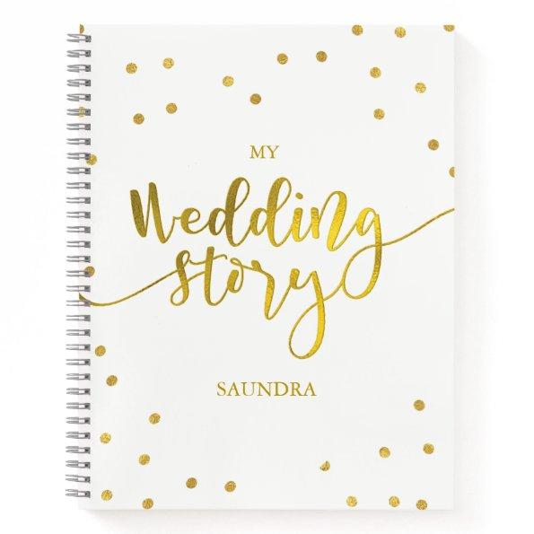 My Wedding Story Gold Dots Future Mrs Bridal Gift Notebook