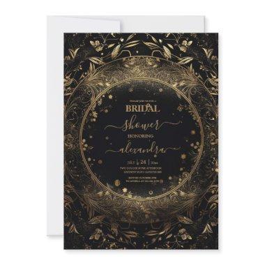 Mystical Black Gold Celestial Stars