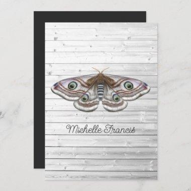 Mystical Celestial Gold Moths Invitations