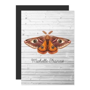 Mystical Celestial Gold Moths Invitations