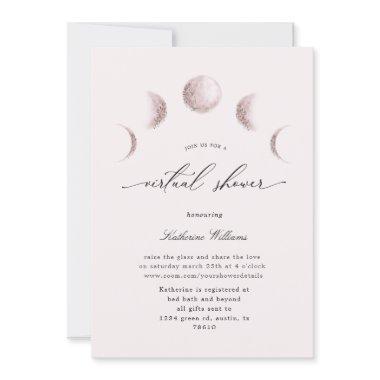 mystical moon virtual baby Shower Invitations