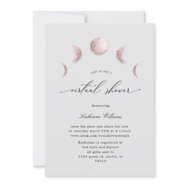 mystical moon virtual baby Shower Invitations