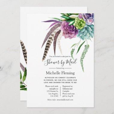 Mystical Succulents Baby or Bridal Shower by Mail Invitations