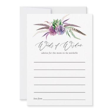 Mystical Succulents Bridal Shower Advice Card