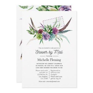 Mystical Succulents Bridal Shower by Mail Invitations