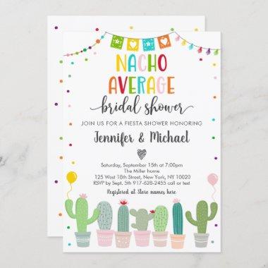 Nacho Average Bridal Shower Cactus Fiesta Invitations