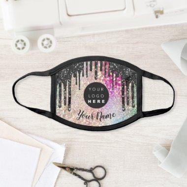 Name Logo Drips Holographic Cotton Covid19 Glam Face Mask