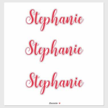 Name Monogram Red Custom Color Text Trendy Sticker