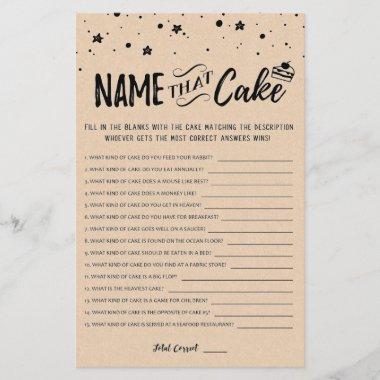 Name that cake Bridal game with Answers