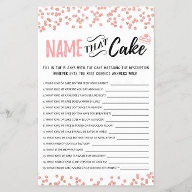 Name that cake game with Answers