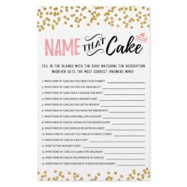 Name that cake game with Answers