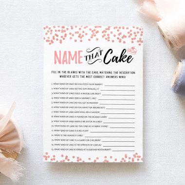 Name that cake with Answers game Invitations