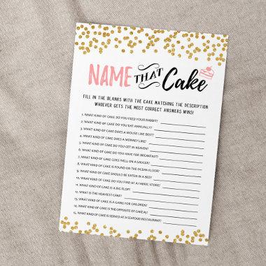 Name that cake with Answers game Invitations