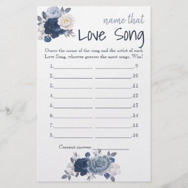 Name that Love Song Bridal Shower Game Invitations Flyer