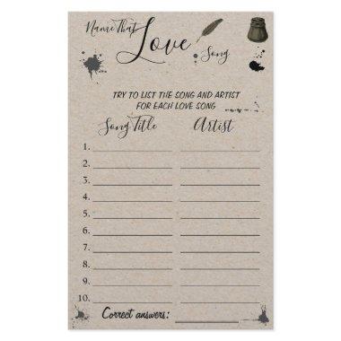 Name that Love Song | Pen & Inkwell Game  Flyer