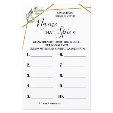 Name that Spice bilingual bridal shower game