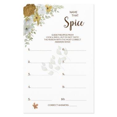 Name that Spice Boho Autumn BridalShower Game  Flyer